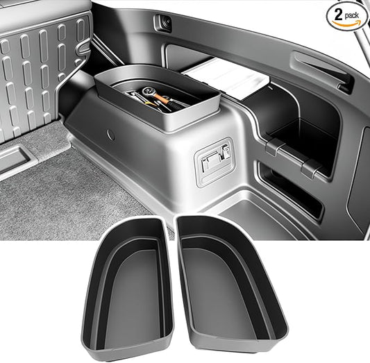 Trunk Organizer Fits for 2010-2024 Toyota 4Runner 5-Seat 2nd Row Trunk Storage Box Compatible with 4Runner Accessories (Pair)