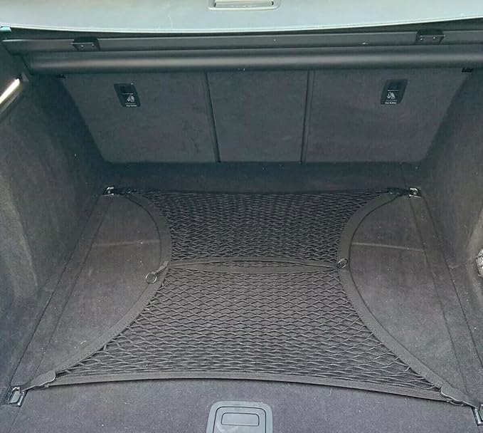 Qty.2 Trunk Organizer Cargo Nets for AUDI Q8 SQ8 2019-2025 – Envelope + Floor Style Cargo Nets for SUV–Premium Mesh Car Trunk Organizer Vehicle Carrier Storage– Compatible with AUDI Q8