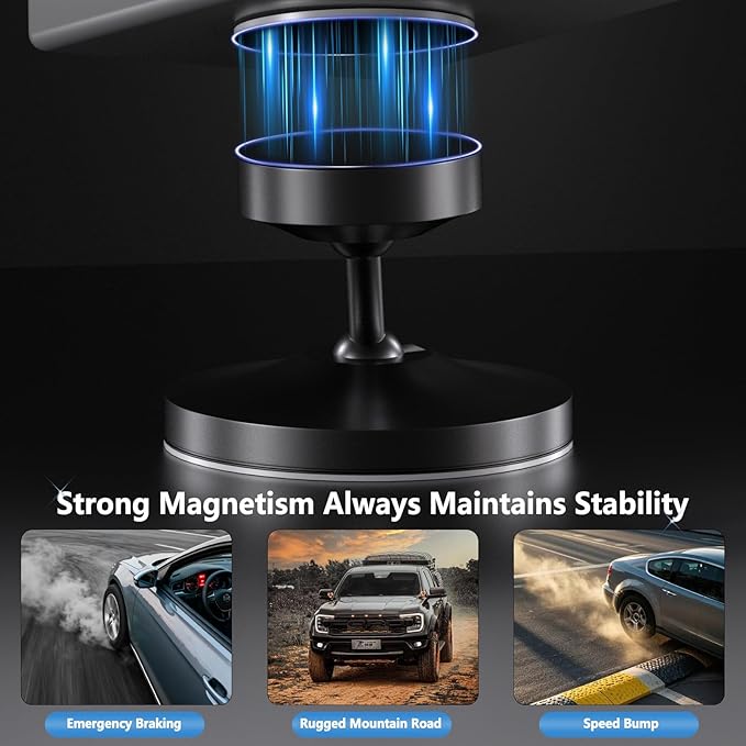 Radar Detector Mount,Upgrade Magnetism Aluminium Dashboard Mount,for Cobra,Escort,UnidenR3 R4 R7 R8, Valentine V1 Gen2 etc All Radar Detector,Shockproof Stable and Adjustable