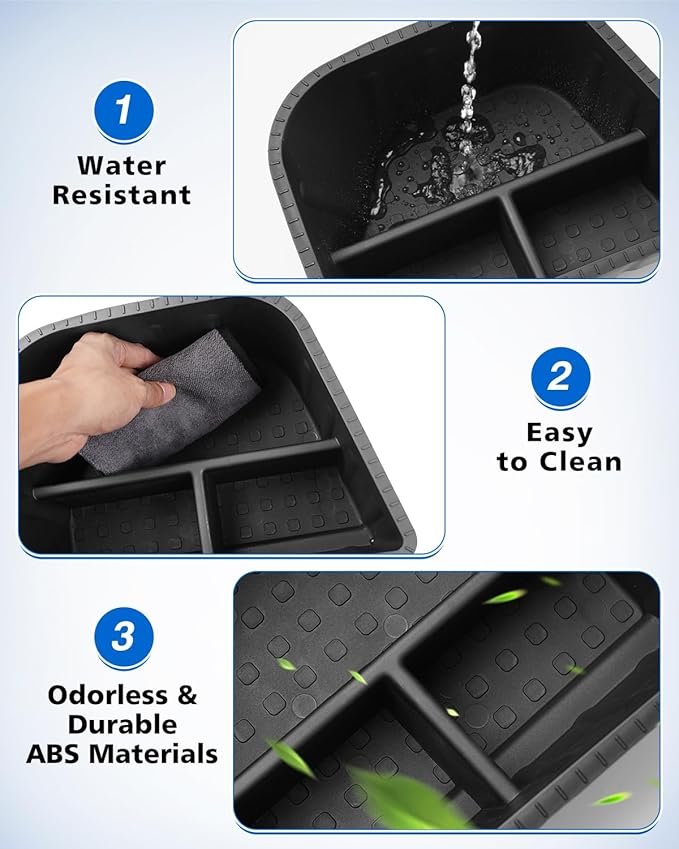 Karltys Trunk Organizer Compatible with Toyota Corolla Cross 2022-2025 2026, 2 Pcs Car Organizer Waterproof Trunk Storage Bin Box, Rear Organizer Side Pockets Accessories(Only for AWD, Not for Hybrid)