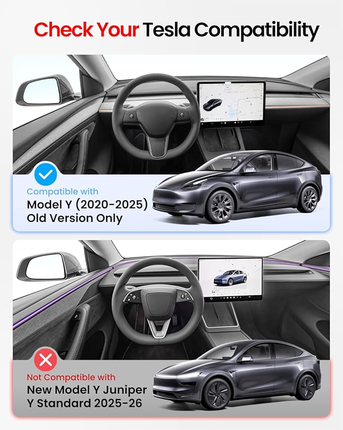 REEVAA Upgraded Tesla Model Y Sunshade Roof [No Gaps, No Sagging] Tesla Y Accessories Heat Insulation Foldable Glass Sunroof Cover for Model Y 2020-2025 (Not Fit New Y Juniper), 2PCS, Black