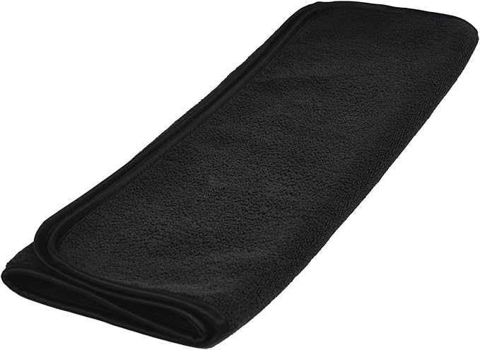 Detailer's Preference 390 GSM Premium Microfiber Towels, Ultra Soft, Lint-Free, Streak-Free, Highly Absorbent, Scratch-Free Cleaning & Drying Cloths for Auto, Home & Detailing, 16x24, 12-Pack, Black