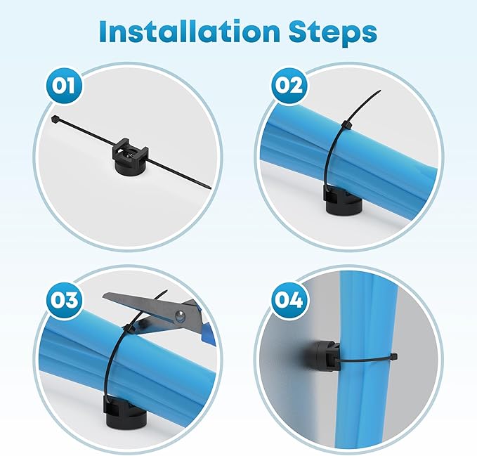 20Pcs Magnetic Zip Tie Mount Heavy Duty Magnetic Cable Zip Tie Base, Tie Mounts, Magnetism Wire Clamps, Magnet Zip Ties Holders, Zip Tie Organizer Magnet Wire Management Clips