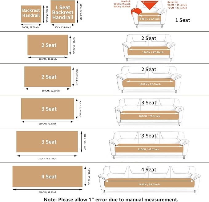 Plush Warm Sofa Covers Washable, Funny Fuzzy Couch Cover for Dogs Washable, Non-Slip Couch Covers for Loveseat, Soft Sofa Slipcover for Pet & Kid(1PC, Light Brown, 36"×71", 2-3 Seater)