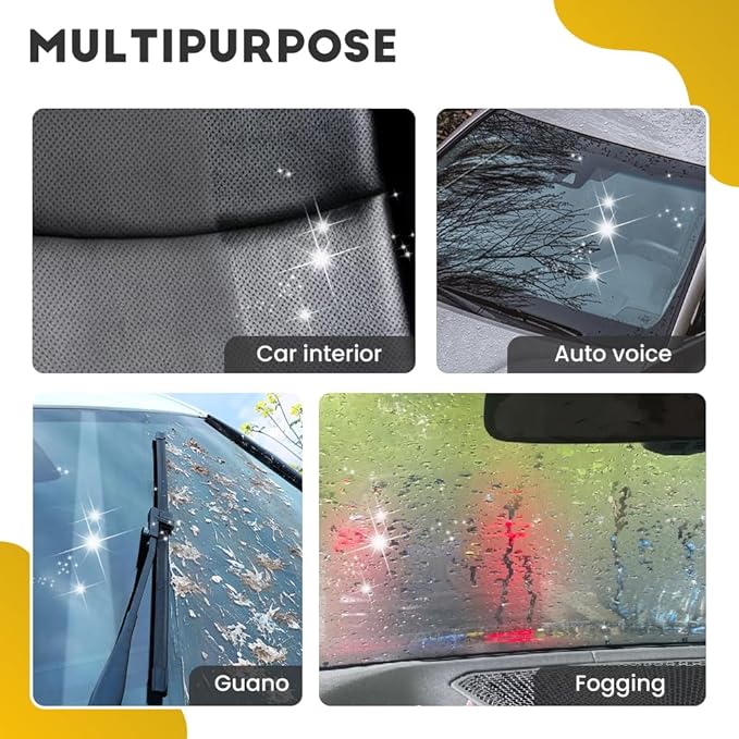 2025 Upgraded Automotive Oil Film Cleaning Brush, Windshield Cleaner, Glass Cleaner, Car Glass Oil Film Cleaner for Car Windows, Anti-Rain Fog Glass Cleaning Board (1)