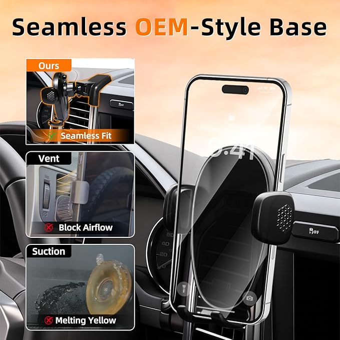Phone Mount for Ford F150 (2015–2020), 360° Adjustable Dashboard Phone Holder, Hands-Free Car Smartphone Mount for iPhone, Google & Android, Ford F-150 Interior Accessories, Black