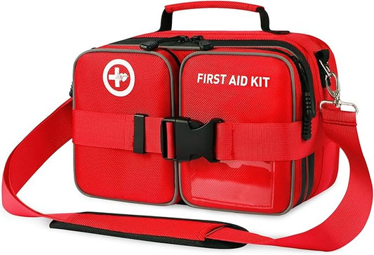 Premium 516 Piece First Aid Kit for Car, FSA Eligible HSA Store Waterproof Compact Labeled First Aid Bag with Molle Shoulder Strap, Emergency Kit for Home, Travel, Hiking, Camping, Survival