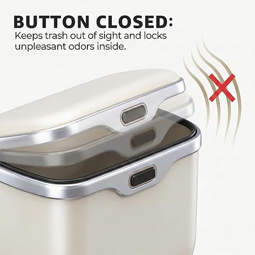 Car Trash Can with Lid - Leakproof Hanging Car Garbage Bin for Door & Seat Back - Waterproof Auto Trash Bag & Multifunctional Storage Organizer for SUV, Truck, Sedan (White)