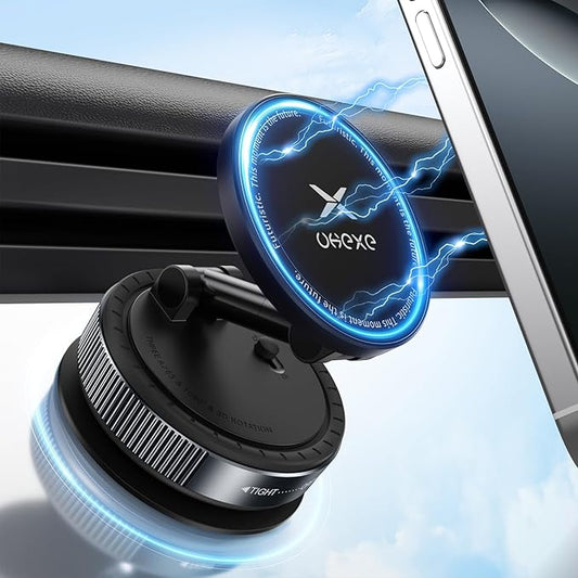Vacuum Magnetic Phone Holder for You Car 360° Adjustable 96LBS Ultra Suction Cup Car Phone Mount for MagSafe Cell Phone Holders for iPhone 17 Pro Max 16 15 14 13 12 Air Plus