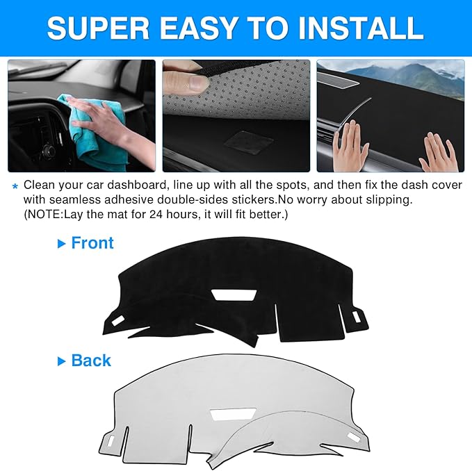 Autorder Dashboard Cover Mat for 1993 1994 1995 1996 Chevrolet Camaro Accessories Dash Cover Upgrade Velvet Dash Mat Sunshade Glare UV Rays Protector