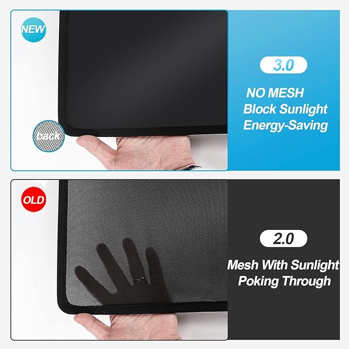 for Tesla Model Y Sunshade Roof Sunroof Shade Upgrade 3.0 Accessories 2024 2023 2022 2021 2020(Ice Black) Not Suitable for 2025 2026 Tesla Juniper