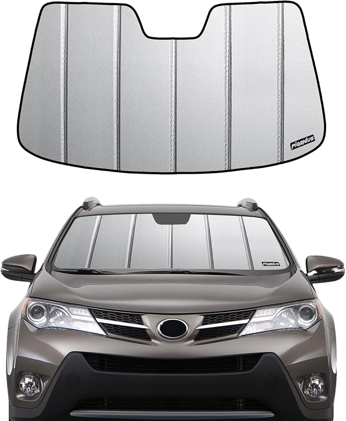 Pigenius Windshield Sunshade for Toyota RAV4 2013-2018 Without Rearview Mirror Camera - Safeguard