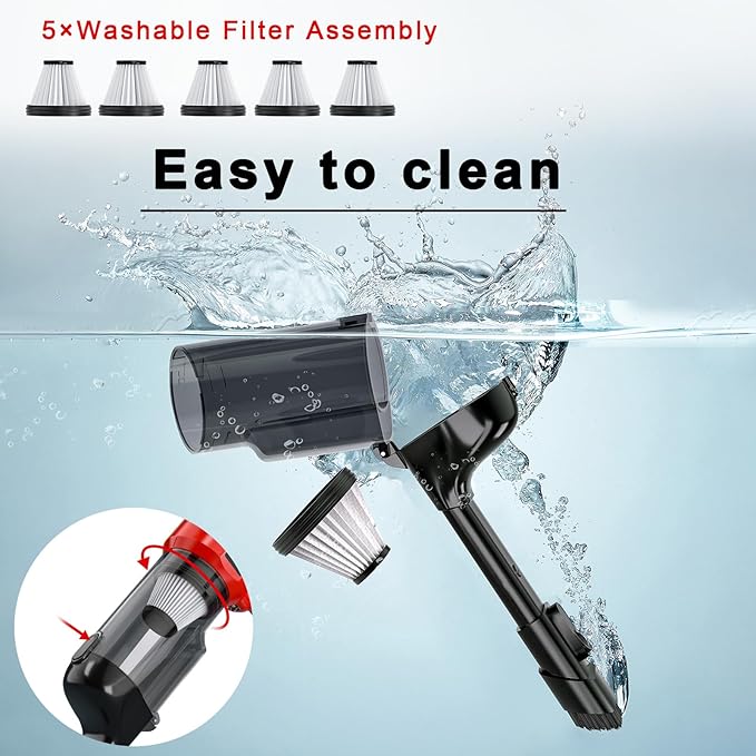 Adisipsoarin Cordless Vacuum Cleaner for Milwaukee M18 18V Battery, Electric Handheld Vacuum Cleaner with 105AW Powerful Suction, Portable Vacuum Cleaner for Floor, Carpet, Car(Battery Not Included)