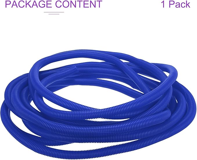 DMiotech 50ft Wire Loom Split Tubing 1 Inch(25.4mm) ID, Cord Protectors from Pet Flexible Conduit Cable Management for Office Home Garden, Blue
