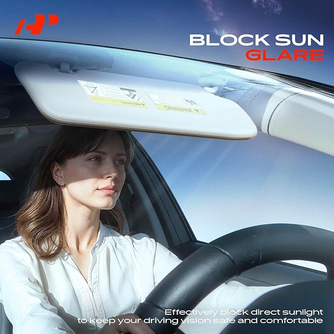 A-Premium Driver Left Side Sun Visor Compatible with Honda Civic 2006 2007 2008 - with Vanity Mirror, Dark Gray Color - Replaces 83280-SNA-A01ZA, 83280SNAA01ZA