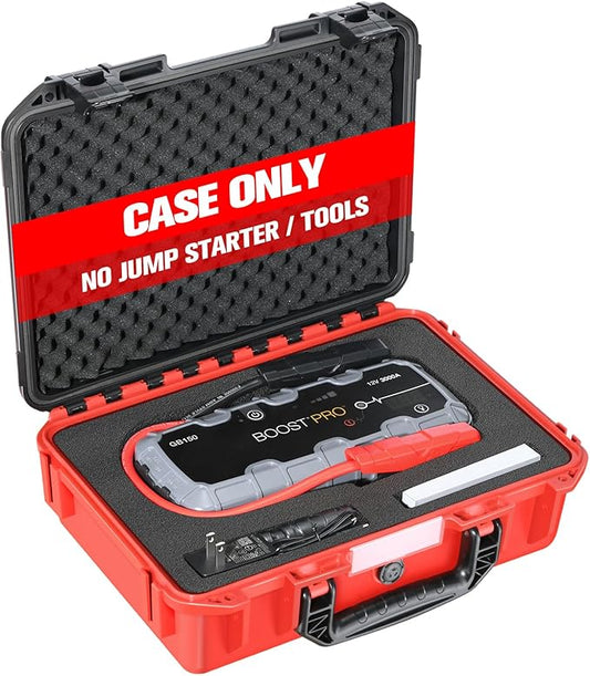 Hard Case for NOCO Boost GB150 – 3000A UltraSafe Jump Starter Box for 12V Boost Pack Power Bank, Jumper Cables & Accessories | Waterproof Hard Storage Box Portable Organizer for Travel (red)