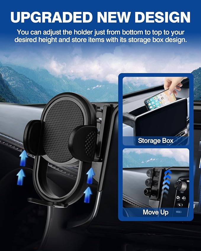 Autorder Car Phone Holder for 2023-2025 2026 Honda Accord Accessories Phone Mount with Dash Organizer 12.3-Inch Screen Cell Phone Automobile Cradles Hands-Free 360° Rotation(Not for LX/SE)