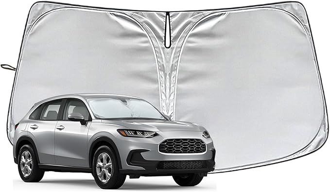 Windshield Sunshade for Honda HR-V 2023-2025, Customized for HRV 2023 2024 2025 Car Front Window Sun Shades, Automatic Car Sun Shield Accessories, Blocks UV Rays, Keeps Vehicle Cool