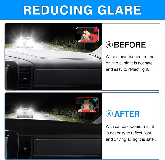 Autorder Dashboard Cover Mat for Chevy Chevrolet Silverado/GMC Sierra 1500 2500HD 3500HD 2022-2025 2026 Accessories Dash Cover Upgrade Flannel Dash Mat Sunshade Glare UV Rays Protector (with HUD)