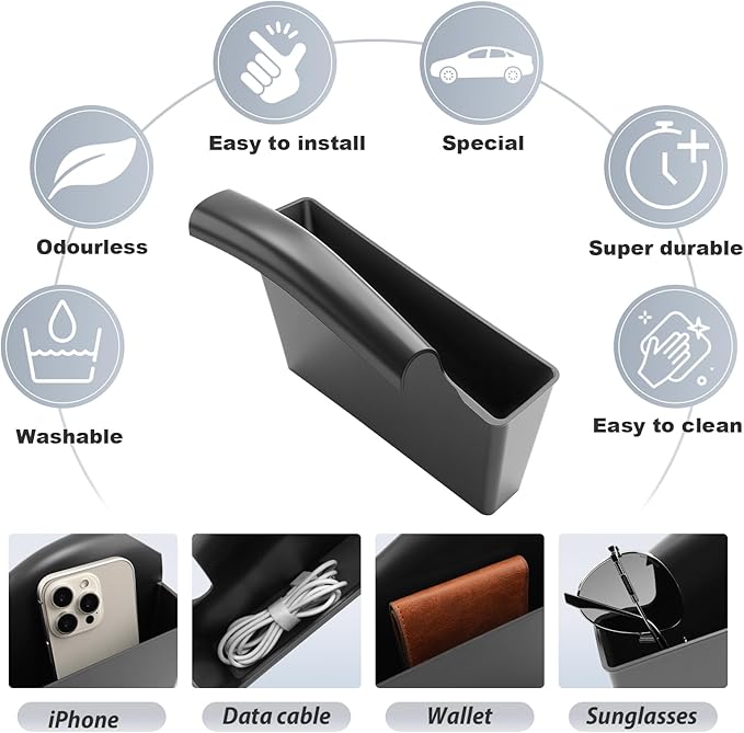 SKTU for 2024 2025 2026 Toyota Land Cruiser Center Console Organizer for 2024 2025 2026 Toyota Land Cruiser Passenger Side Storage Box 2024 2025 2026 Land Cruiser Accessories Side Storage Box