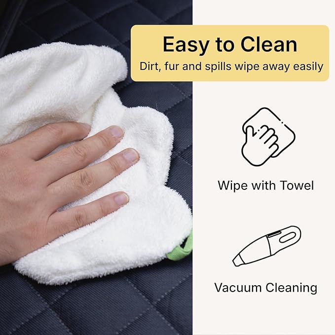 Back Seat Extender for Dogs, Semi-Hard Bottom Car Seat Cover for Dog, Waterproof & Anti-Scratch, Upgraded Support, Easy to Install and Clean, Fits Compact SUVs Only