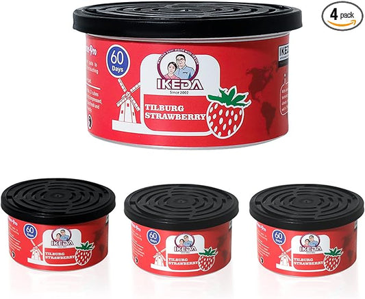 Car Air Freshener: Tilburg Strawberry Scent | Car Scents | Odor Eliminator Essential | Long-Lasting | Strong Fragrance | For Home Closet | 1.5 Oz | Pack of 4…
