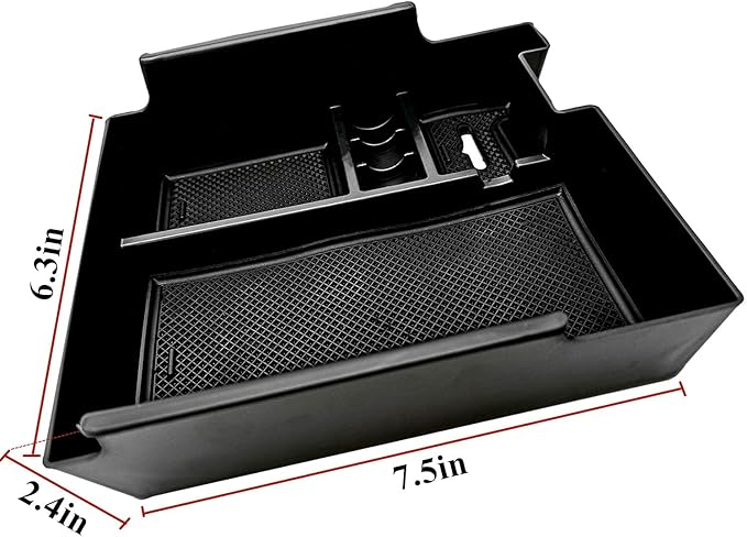 Center Console Organizer Interior Storage Box fit for Ford Explorer 2019 2018 2017 2016 2015 2014 2013 2012 Accessories Armrest Secondary Storage Tray