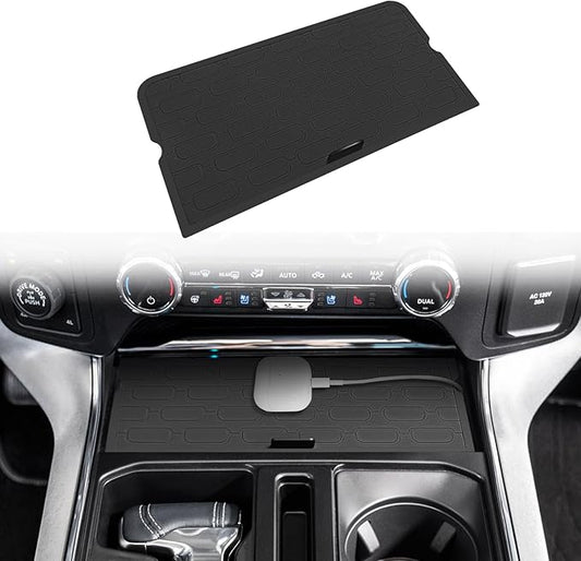 Muslogy Front Center Console Organizer Fits for Ford F150 F-150 Accessories 2021-2025 2026 Interior Storage Hidden Compartment Removable Cover Secret Pocket Lid with USB Hole