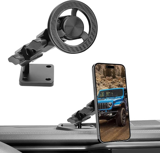 sukemichi Magnetic Phone Mount for 2024 Jeep Wrangler - Adjustable Smartphone Bracket Cell Phone Automobile (Magsafe Phone Mount)