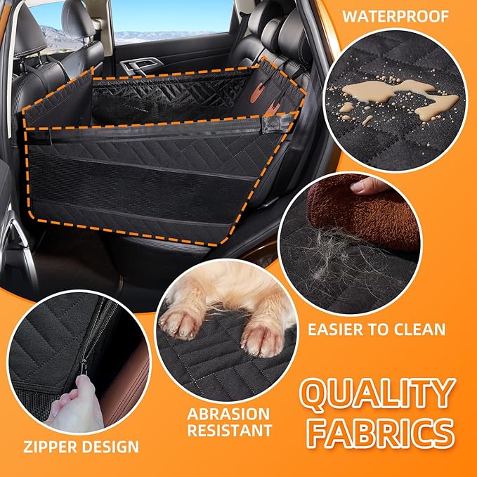 YJGF Large Dog Car Seat Large Size Dog,Pet Car Seat Cover for Back Seat Extende,Pet Booster