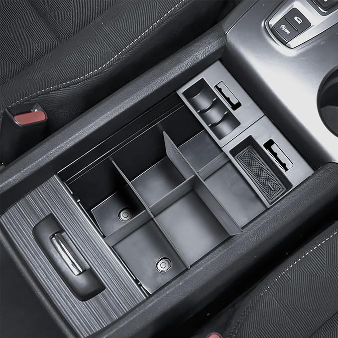 TACORBO Phone Cable Adapter & Console Dividers for Honda Pilot 2016–2022, Ridgeline 2017–2023, Passport 2019–2023, Center Console Organizer with ABS Material & Anti-Slip Rubber Pads