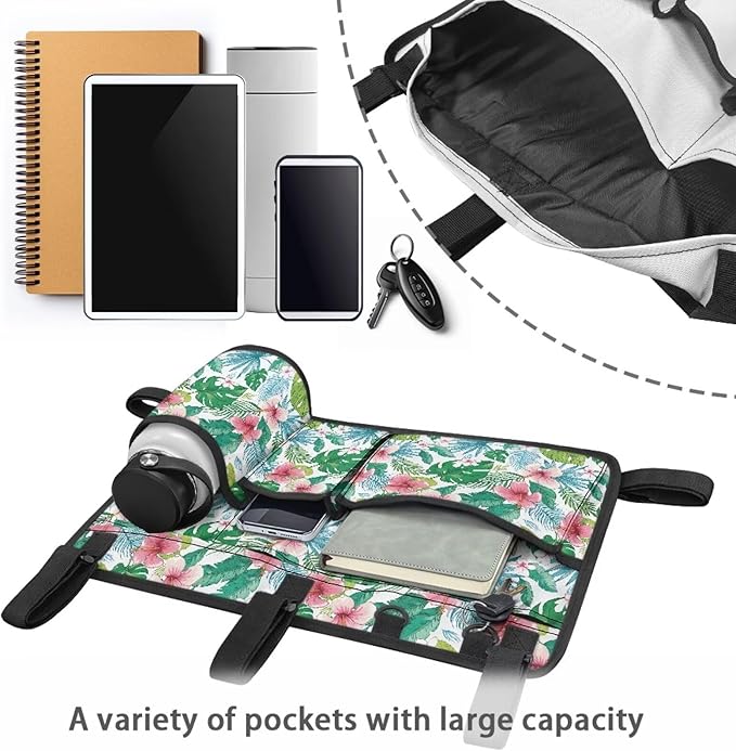 Golf Cart Storage Bag Non-Slip Golf Cart Rear Seat Organizer with 4 Pocket for Ezgo Yamaha Club Car and Other 2-Seat Golfs Carts