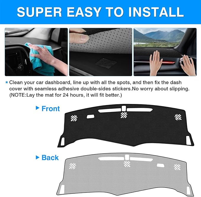 Autorder Dashboard Cover Mat for 2025 2026 Chevrolet Equinox Accessories Dash Cover Upgrade Velvet Dash Mat UV Rays Protector(Not for Chevrolet Equinox EV)