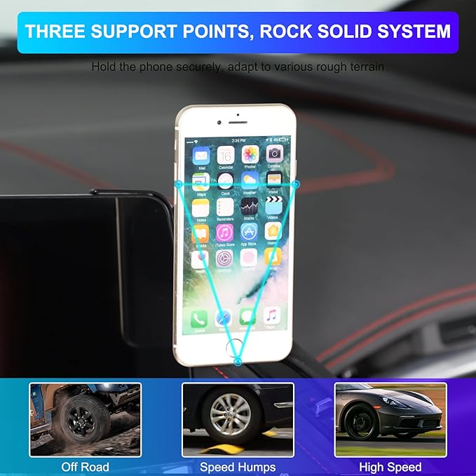 Car Phone Holder Compatible with Chevrolet Corvette C8 2020-2025 Stingray Center Console Dashboard Phone Mount Magnetic Phone Mount Dash Clip Accessories