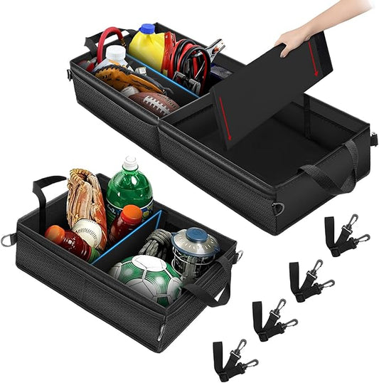 Truck Under Bench Seat Storage with Removable Divider for Ford F150, Chevy Silverado Under the Seat Organizer and Underseat Storage Accessories,2pc