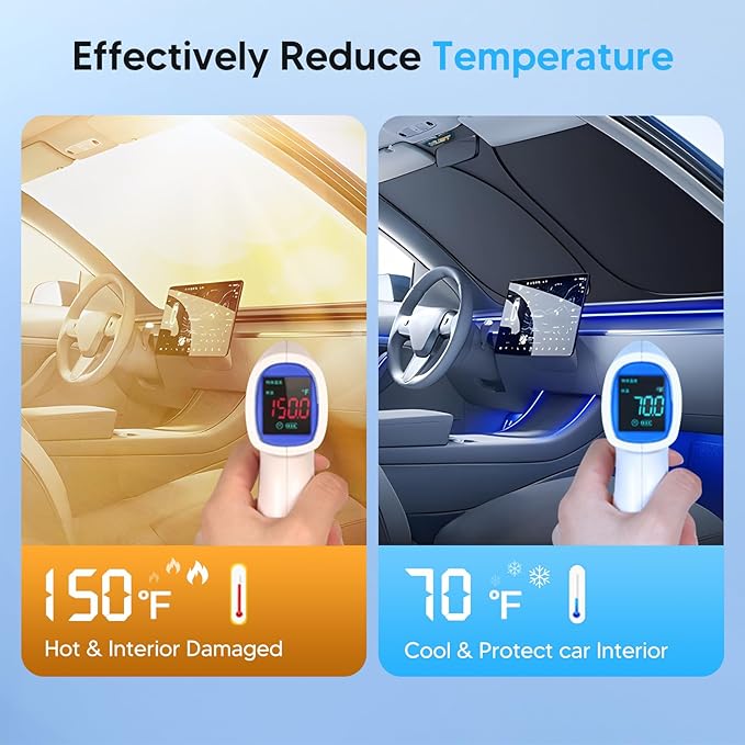 KUST Windshield Sun Shade for Lexus IS300/IS350/IS500/IS250/IS200t 2014-2026 Custom Fit Shade Accessories Foldable Sun Visor Protector Blocks UV Rays Keep Car Cooler (NOT for Lexus RX, ES)