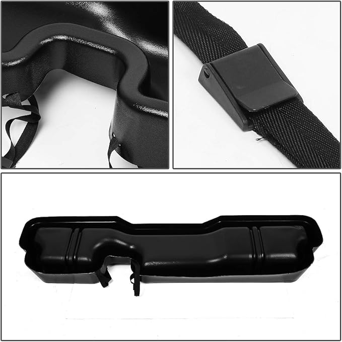 Auto Dynasty Rear Under Seat Tool Cargo Storage Box Organizer Tray Compatible with 2004-2008 Ford F150 Super Crew Cab, Glossy Black