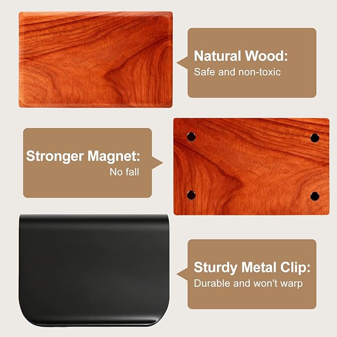 Car Air Freshener - Wood Air Freshener-Teak Amber Cabana Variety Scent Refill - Long Lasting Natural Car Fresheners - Clip Included