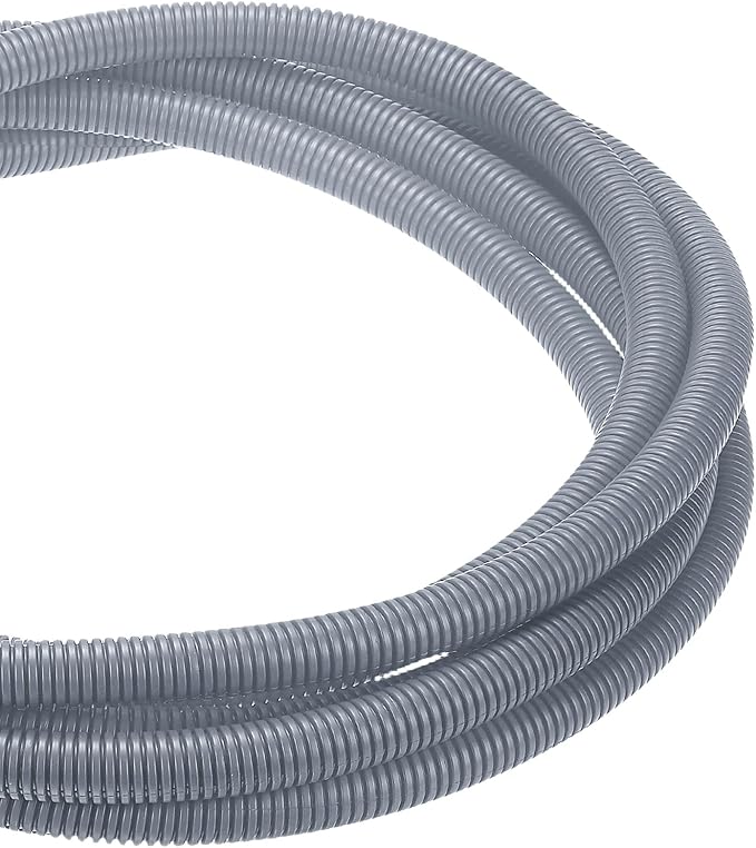DMiotech 20ft Wire Loom Split Tubing 5/8 Inch(15.9mm) ID, Cord Protectors from Pet Flexible Conduit Cable Management for Office Home Garden, Gray