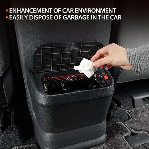 PACEWALKER for Toyota Sienna Car Trash Can Modification Waterproof in- Trash can Row Cup Holder Design for Toyota Sienna 2021-2025 Accessorie Blackwoodgrain