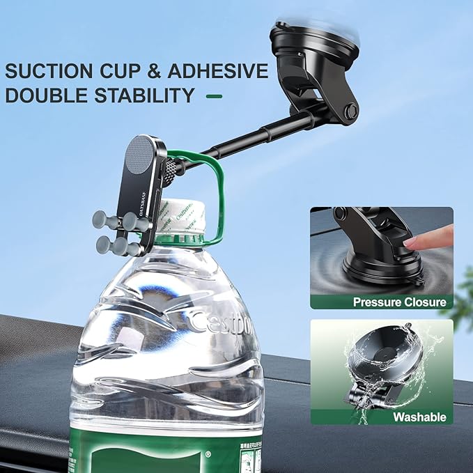 Z Fold 4 Car Mount for Dashboard Windshield Window, Aluminum 2 Mode for Samsung Galaxy Z Fold 6 5 4 3 2 Accessories and iPhone 16 15 Pro Max