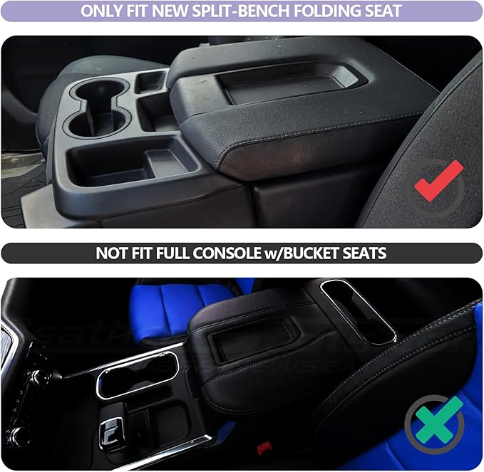 LUWU Center Console Organizer Compatible with 2019-2022 2023 2024 2025 2026 Chevy Silverado/GMC Sierra 1500 & 2020-2025 2026 Chevrolet Silverado/Sierra 2500HD 3500HD 1PC (Split-Bench Folding Seat)