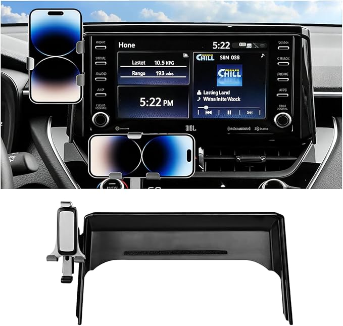 Autorder Car Phone Holder for Toyota Corolla 2019-2025/Corolla Cross 2022-2025 Accessories Air Vent Screen Fixed Clip 360° Rotation Cell Phone Mount Hands-Free with 2 Installation Methods(8 Inch)