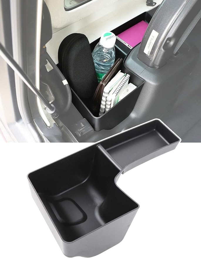 Savadicar RBR Wheel Well Storage Bin Rear Trunk Organizer for 2018-2023 Jeep Wrangler JL JLU 2/4 Door, Interior Accessories, Left Side, Black