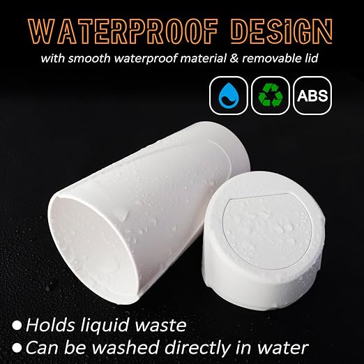Car Trash Can with Lid-2Pack, Leakproof Garbage Can with 80 Attached Trash Bags, Mini Essential Car Accessories for Interior for Car, Home, Office（White）