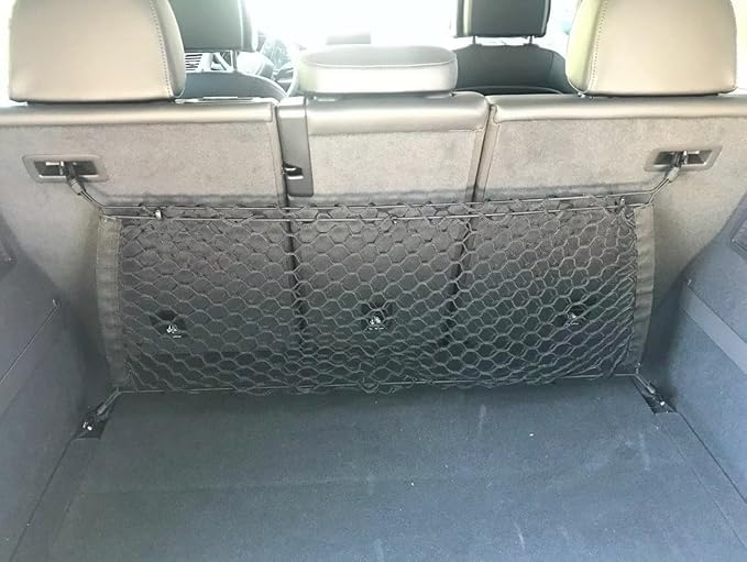 Qty.2 Trunk Organizer Cargo Nets for AUDI Q8 SQ8 2019-2025 – Envelope + Floor Style Cargo Nets for SUV–Premium Mesh Car Trunk Organizer Vehicle Carrier Storage– Compatible with AUDI Q8