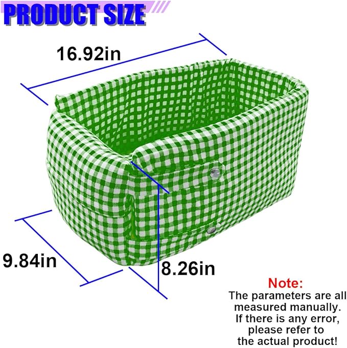 Craedli Center Console Dog Car Seat, Removable Car Armrest Box Pet Booster Seat with Safety Leash & Cushion, Washable Auto Interior Dog Carseat for Small Pets, Fit Most Cars (Green)