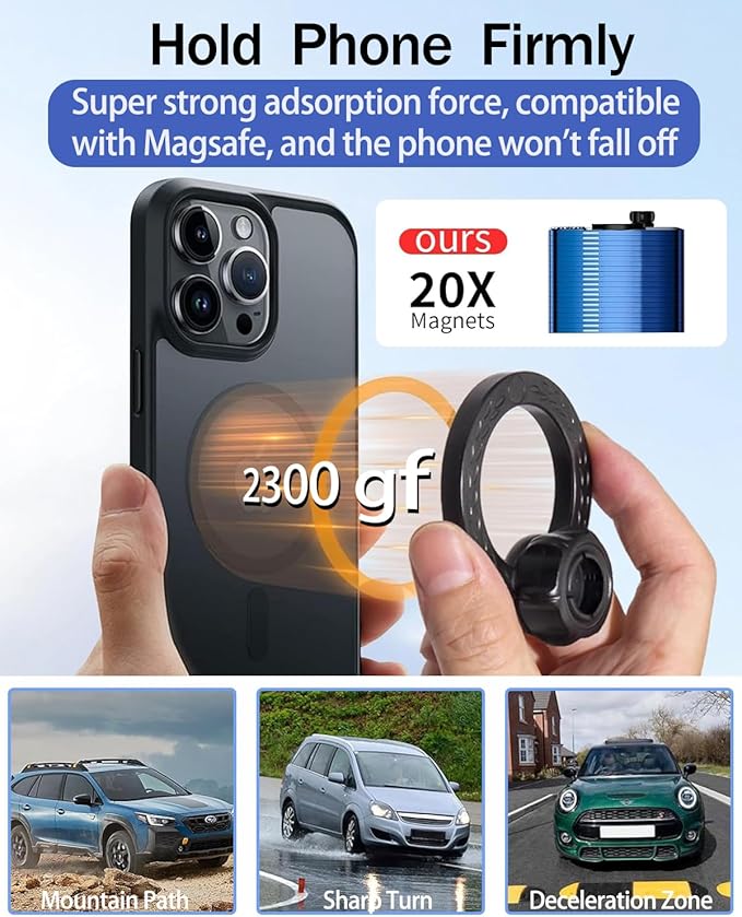 Car Phone Holder for 2019-2025 Toyota Corolla/2022-2024 Corolla Cross 8-inch Touchscreen, Cell Phone Mount Compatible with MagSafe