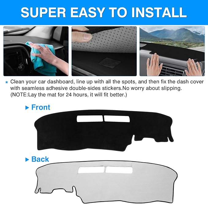 Autorder Dashboard Cover Mat for 1994-1997 Chevrolet Chevy S10 Blazer/GMC Jimmy Sonoma&1996 1997 Olds Oldsmobile Bravada Accessories Dash Cover Upgrade Velvet Dash Mat UV Rays Protector
