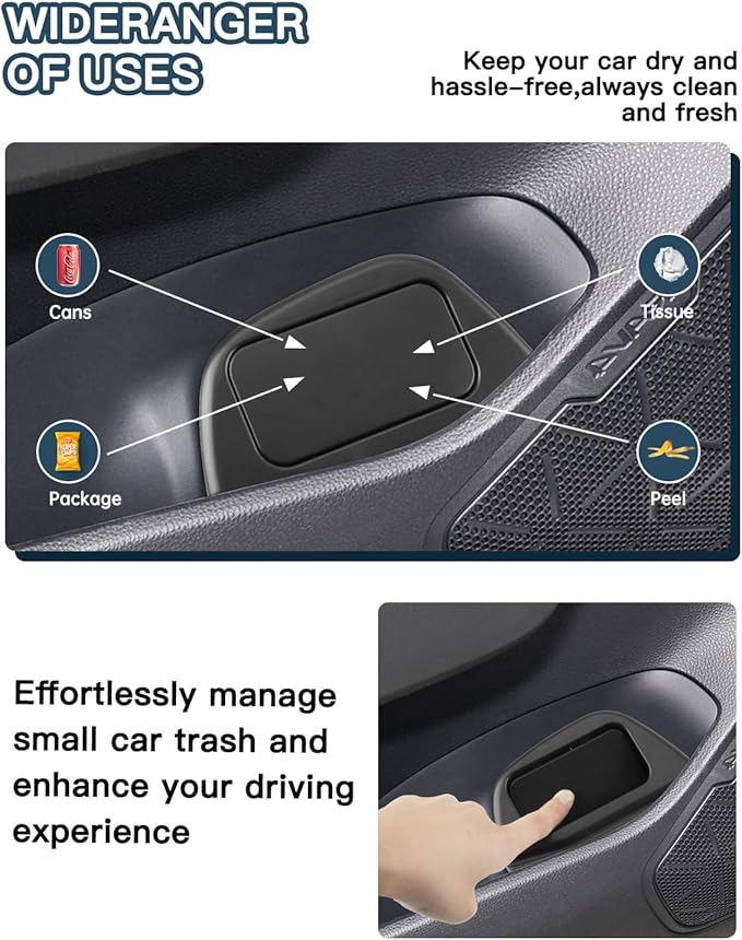 Ruiya 2019-2024 2025 RAV4 Trash Can for Toyota RAV4 XA50 Accessories Portable Mini Car Trash Bin with Lid for Storage and Organizer Car Door Garbage Can Compatible with 2019-2025 Toyota RAV4